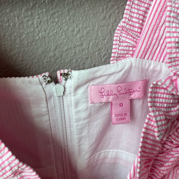 Lilly Pulitzer Pink Striped Dress Size 0 - Picture 3 of 4